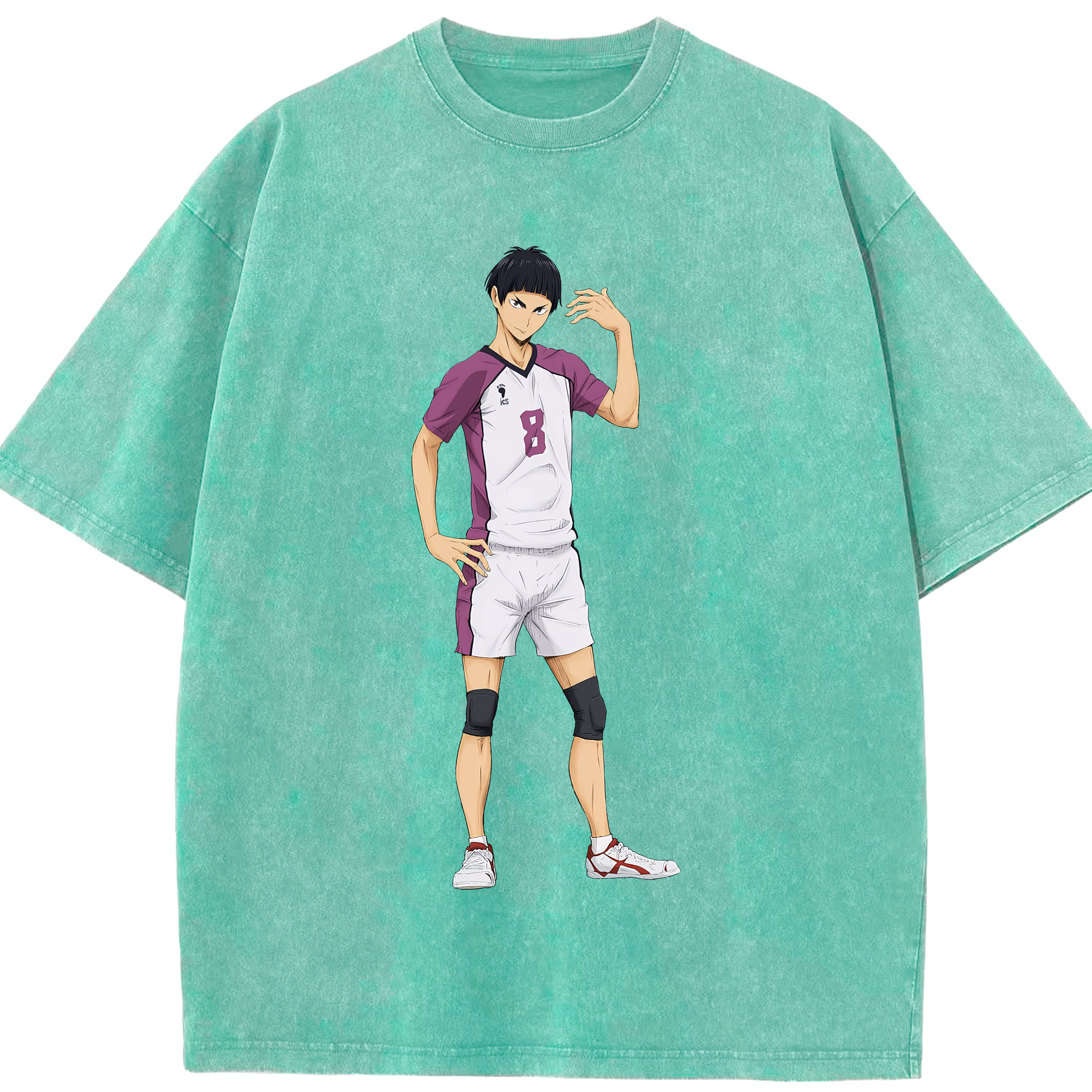 （画像用） ハイキュー!! Haikyu!! 綿100% ヴィンテージ風 半袖Tシャツ（フロントプリント）